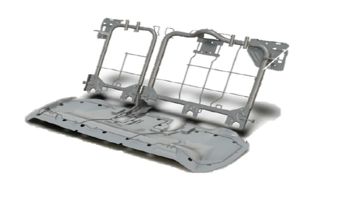 Rear seat frame made with Docol® 1000DP tubes deliver 40% lighter performance.