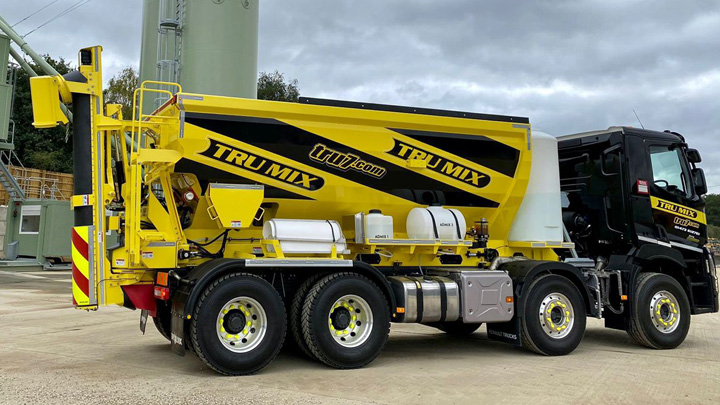 Titan volumetric concrete mixer is 7% lighter than a mild steel version using advanced high strength steels.